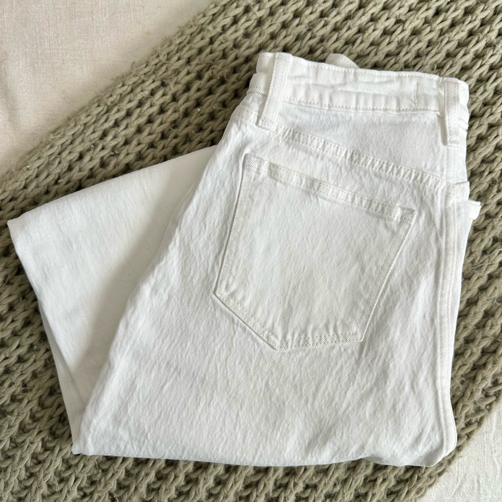 Abercrombie & Fitch White Curve Love 90s Relaxed Jean High Rise 25 Extra Long